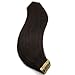 GOO GOO Tape in Hair Extensions Human Hair, 2 Dark Brown, 16inch 50g 20pcs, Thick Ends Straight Seamless Tape in, Invisible Tape in Hair Extensions Human Hair