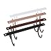 Fvstar 2 Set Mug Rack Under Cabinet, Coffee Mug Holder Under Cabinet, 8pcs Kitchen Cup Drying Hanging Hooks, Cup Hanger Racks for Coffee Bar, Kitchen, Shelf, Black
