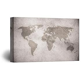 World Map Home Artwork for Living Room Bedroom