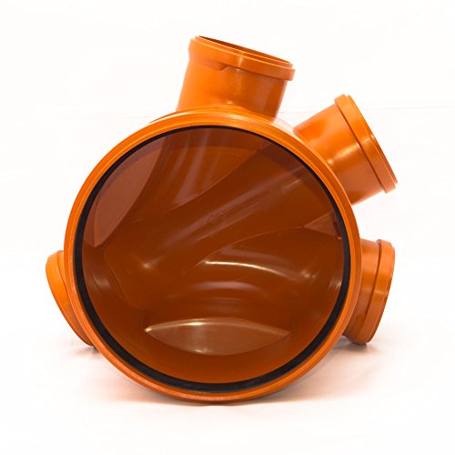 KG Schacht Abwasserschacht DN 400 Schachtboden 3x200/1x200 - Rohr DN400, DN315 - quadratisch voll Deckel DN315 - Kanal… – Bild 5