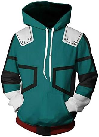 No Hero Academia My Hero Academia Izuku Midoriya Hoodies Sweatshirt Cosplay Costume Battle Suit Jacket