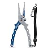Piscifun-Aluminum-Fishing-Pliers-Braid-Cutters-Split-Ring-Pliers-Hook-Remover-Fish-Holder-with-Sheath-and-Lanyard