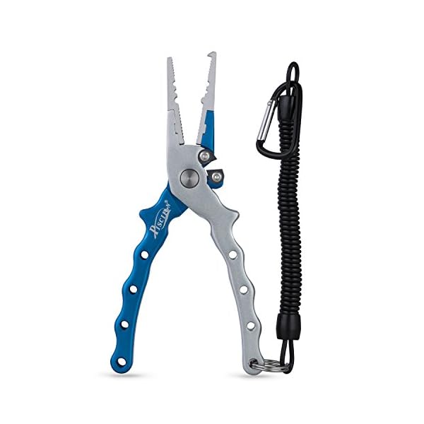 Piscifun-Aluminum-Fishing-Pliers-Braid-Cutters-Split-Ring-Pliers-Hook-Remover-Fish-Holder-with-Sheath-and-Lanyard