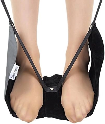 Foot Rest Airplane Travel Footrests Hammock Airlines Long Flight separated design (2. Premium Grey)