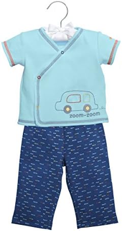 C.R. Gibson Side-Wrap Tee &amp; Pant Set, By Baby Dumpling, Fits Sizes 0-3 Months - Beep, Beep!