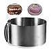 TECKTOO Cake Ring Mold Pastry Cake Cutter Stainless Steel 2 IN 1 Pancake Tiramisu Mousse Mold Funny Baking Tool