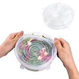 Silicone Stretch Lids,Reusable Food Cover with 6-Pack of Various Sizes by TVFIRE