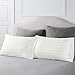 Bedsure Two-Pack Satin Pillowcases Set for Hair Cool and Easy to WASH King 20x40 Striped Off-White with Envelope Closure