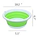 PER-HOME Multi-purpose Collapsible Dish Tub Bowl BPA-Free Round Lightweight Collapsible Wash Basin(Green)