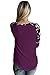 AlvaQ Women Winter Casual Plus Size Clothing Ladies Work Tshirt Crew Neck Loose Blouses and Tops Large Purple