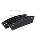 KOBWA generic001 Car Seat Side Drop Catcher Tray, Gap Filler Stop Between Car Seat and Console, Includes Sticker, Pocket Organizer Caddy for Wallet/Phone/Coins, PU Leather, Black, Pack of 2