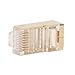 SHD RJ45 Connectors Golden Shielded RJ45 Ends 8P8C FTP STP Network Plug for CAT5E CAT6 Stranded Cable 50PCS