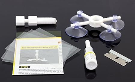 Reparaturset für Windschutzscheiben - Reparatur-Set gegen Steinschläge und Risse in der Windschutzscheibe - KFZ Auto Reparatu