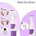Bikini Trimmer 2 in 1 Women Shaver Waterproof Electric Shavers for Women Cordless Lady Shaver Razor with Shaving and Bikini Head Wet/Dry Perfect for Body, Bikini Line