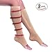 Lingssss Zipper Compression Socks Medical, 2 Pair Toeless Nurse Zip Compression Socks with Zipper Easy on off 15-20 mmHg for Varicose Veins, Edema, Swollen Sore Legs