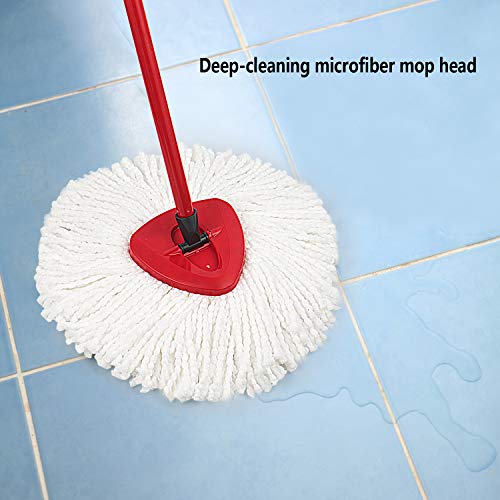 Mop Head Refill, Spin EasyWring Mop Replacement Head Microfiber(Pack of 2)