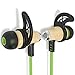 Symphonized NRG Bluetooth Wireless Wood in-Ear Noise-isolating Headphones, Earbuds, Earphones with Mic & Volume Control (Green)
