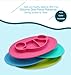 Qshare Toddler Plates, Portable Baby Plates for Toddlers, BPA-Free FDA Approved Strong Suction Plates for Toddlers, Dishwasher and Microwave Safe Silicone Placemat 11x8x1''