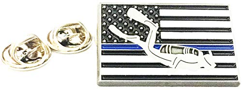 Thin Blue Line Diver Flag Lapel pin
