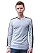 uxcell Men's V Neck Pullover Long Sleeves Contrast Color Patchwork T Shirt Gray M US 38