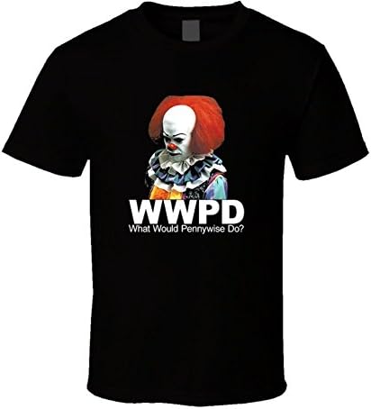 TshirtSavage Men's What Would Pennywise Do? T-Shirt 2XL Black