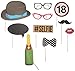 Ginger Ray 18th Birthday Party Photo Booth Props Decorations, Mixed