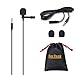 Lavalier Lapel Microphone Omnnidirectional Condenser Mic with Clip on System for iPhone iPad Android Windows Smartphones Recording YouTube Interview Podcast ASMR