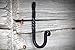 Wrought Iron Hooks-Set of 2- Hooks- Wrought Iron Hardware, Wrought Iron Home Decor, Wrought Iron Hooks Rustic, Wrought Iron Hanger