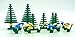 LEGO Garden Pack - Trees and Blue/White/Yellow Flowers