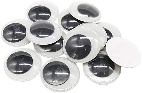 12pcs 30mm Plastic Wiggly Googly Eyes for Toy Accessory (with Self-Adhesive) (12pcs 30mm)