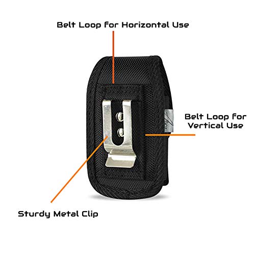 Agoz Jitterbug Flip Phone Case, Vertical Belt Clip Holster,HeavyDuty Canvas Carrying Flip Cell
