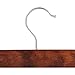 Casafield - 10 Walnut Wooden Pants Hangers with Non-Slip Metal Clips - Premium Lotus Wood & Chrome Swivel Hook for Dress Clothes, Trousers, Skirts, Slacks