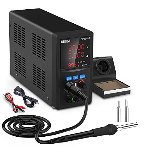 DC Power Supply Variable with Soldering Iron Station,CURCONSA 2 in 1