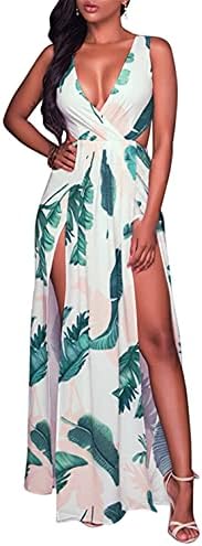 sachin and babi light blue dress Meenew Women's Floral Summer Maxi Flowy Dress High Slit Boho Long Vacation  Dress, No Underwear-light Green, M price in UAE | Amazon UAE