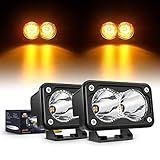 Nilight 3Inch Amber LED Light Pods, 2PCS 10W Super