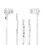 i-mi® Genuine Universal In-Ear 3.5mm Plug Earphones Earbuds EarPods with Mic for Apple iPhone 6 6 Plus 5S 5C 5 4S 4 3 iPad Air mini2 mini 4 3 2 iPod Touch 5th iPod Nano 7th Samsung Galaxy S5 S4 mini S3 S3 mini Note 4 Edge Note 3 Note 2 HTC One M8 M7 Motorola Moto G X Nokia Lumia Blackberry Sony Xiaomi/IM and Most of the Android Smartphones and Tablets and more - (White)