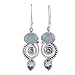NOVICA Artisan Handcrafted Blue Chalcedony Earrings | Sterling Silver Birthstone Earrings | Dangle Earrings For Women | Sentimental Earrings For Women | Topaz Birthstone Earrings