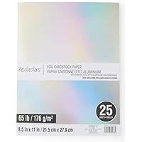 RECOLLECTIONS FOIL CARDSTOCK PAPER - Holographic 25ct sheets