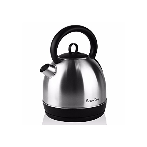 1.7 L Cordlss Stainless Steel Brushed Kettle for Kitchen Pantry by Fortune Candy