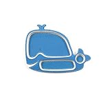 Tiny Footprint Baby Plates - 2-Pack (Blue Whale)