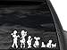 FGD Funny Stick Figure Family ZOMBIES Decal
