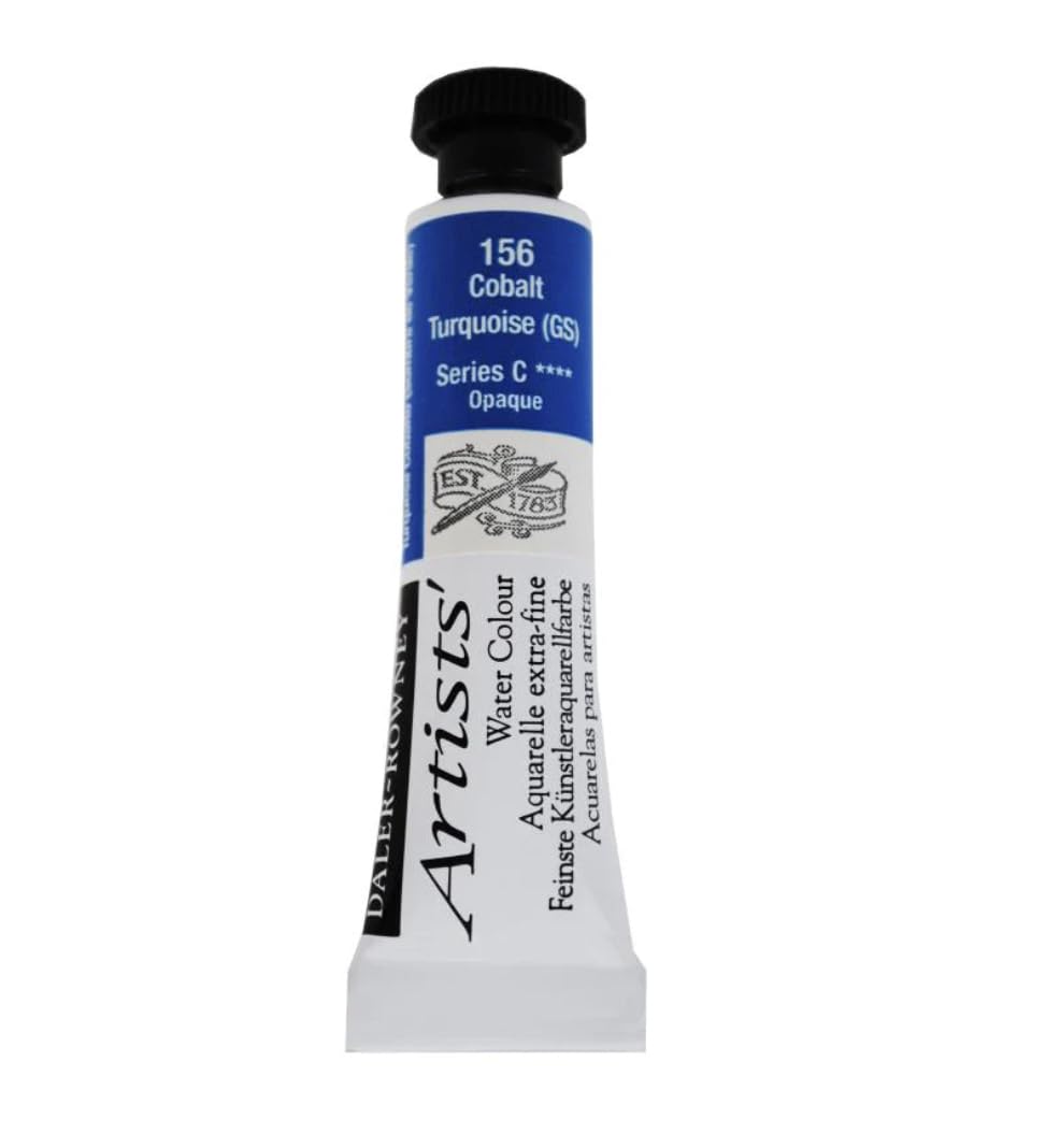 Daler-Rowney Artists Watercolour 15 ml Tube, Cobalt Turquoise GS, Professional Artists