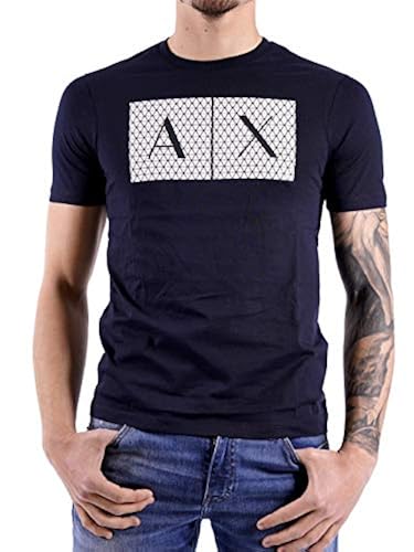 A|X ARMANI EXCHANGE mens Triangulation Crew Neck Tshirt T Shirt