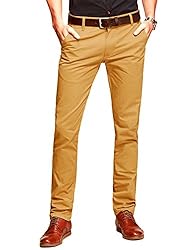 Match Mens Slim-Tapered Flat-Front Casual