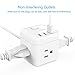 2 Pack Portable Cube Power Strip 3 Outlet 3 USB Ports, TESSAN Desktop Charging Station 5 Ft Extension Cord for Cruise Ship, Travel, Nightstand - White