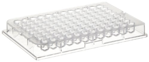 BrandTech 701300 Clear Polystyrene U-Bottom Micro Titration Plate with 96 Wells, 330 microliter Volume (Pack of 100)