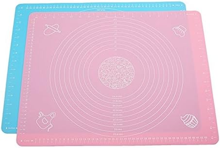 TOBSON Silicone Pastry Rolling Baking Mat with Measurements for Rolling Dough Making Pizza Pie Set of 2 Color(19 " x 16")