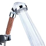 Negative Ionic Pure Filtered Shower Head, 200% High Pressure & 30% Water Saving, Anion Mineral Energy Balls Hair Skin SPA Filtration,for Dry Skin and Hair