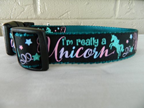 Schmoopsie Couture "I'm Really a Unicorn" Dog Collar (Large (15"-24"))