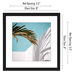 Americanflat 8x8 Picture Frame in Black - Use as